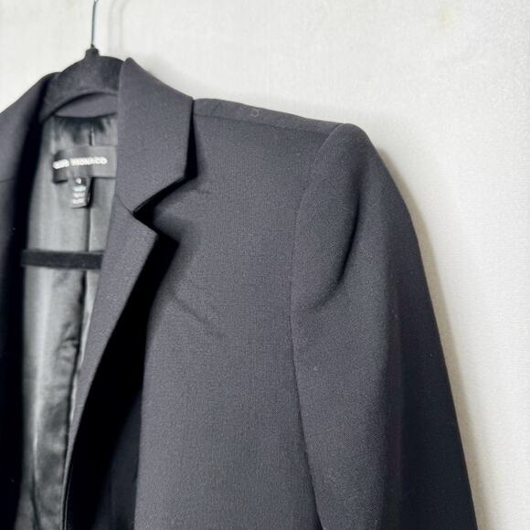 CLUB MONACO / black wool blend classic 2 button blazer jacket / 4 - Picture 3 of 9